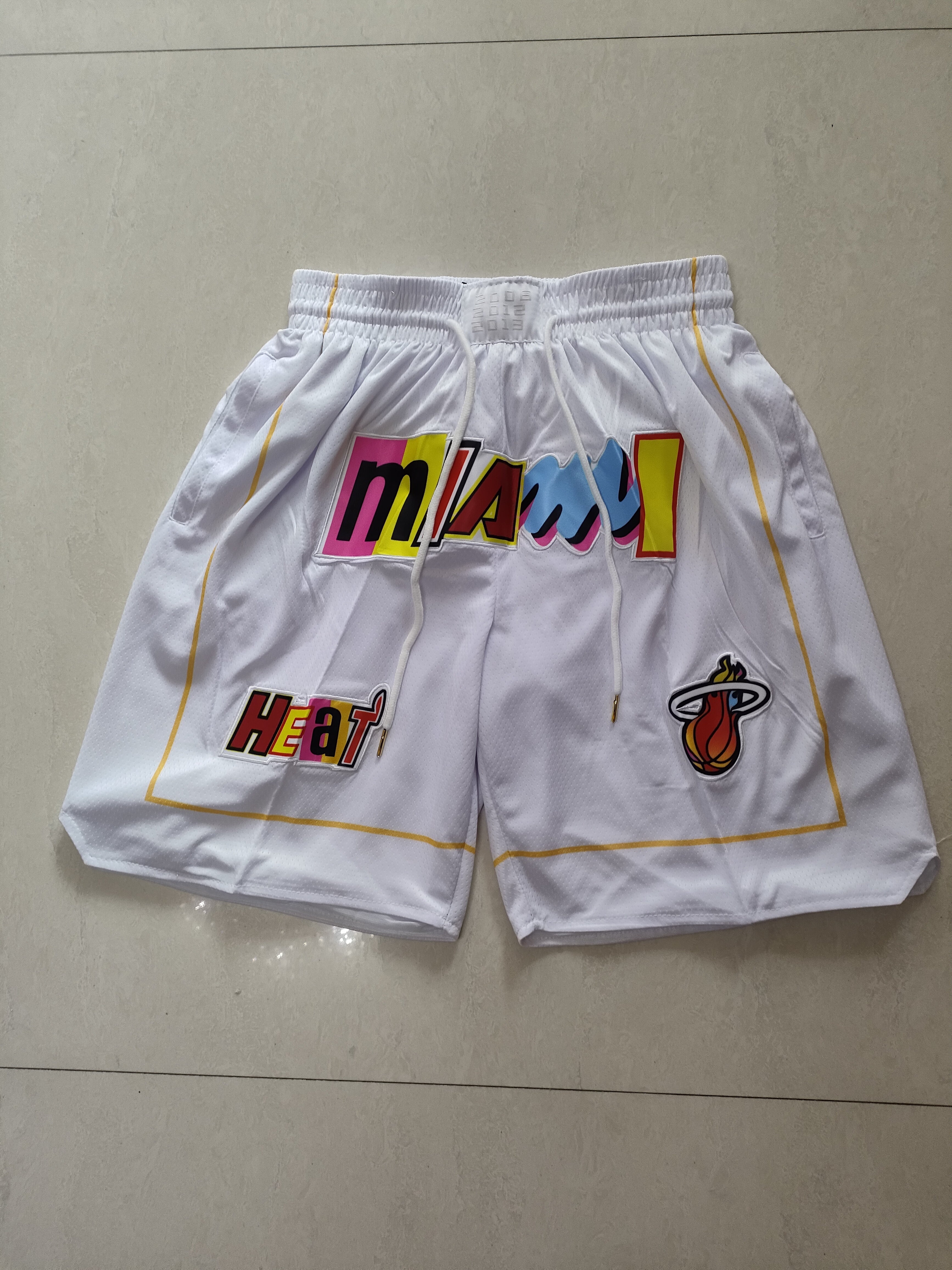 Miami Heat White City Edition Pocket Pants Shorts