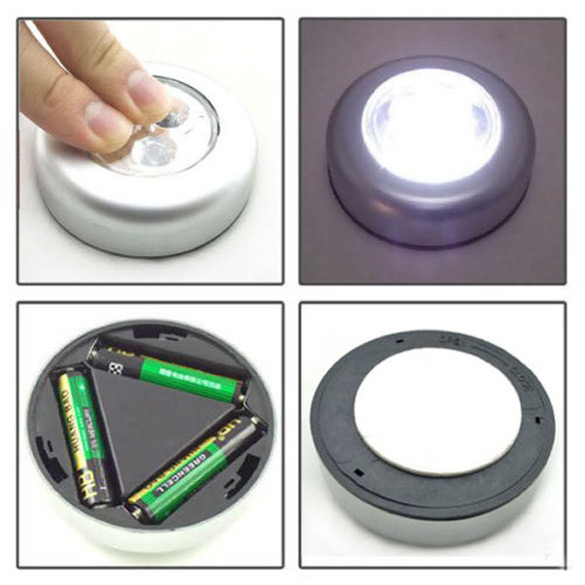 

3 LED AAA Battery Powered Touch Switch White -Night Light, 501 Original