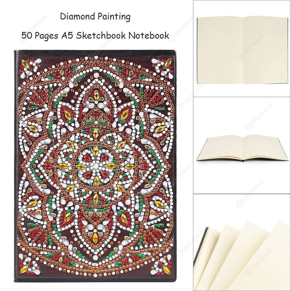 

Mandala-DIY Creative Diamond 50 Pages A5 Notebook, 501 Original