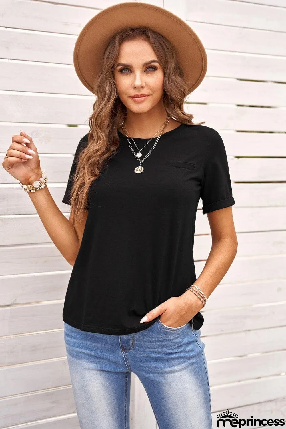 Just For You Cuffed Sleeve T-Shirt