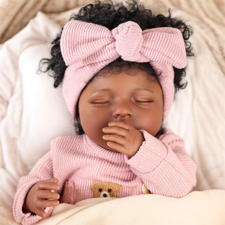 [90Days Lowest Price]Babeside Sleeping Reborn Baby Bella 20'' African American Infant Girl Healing the Heart