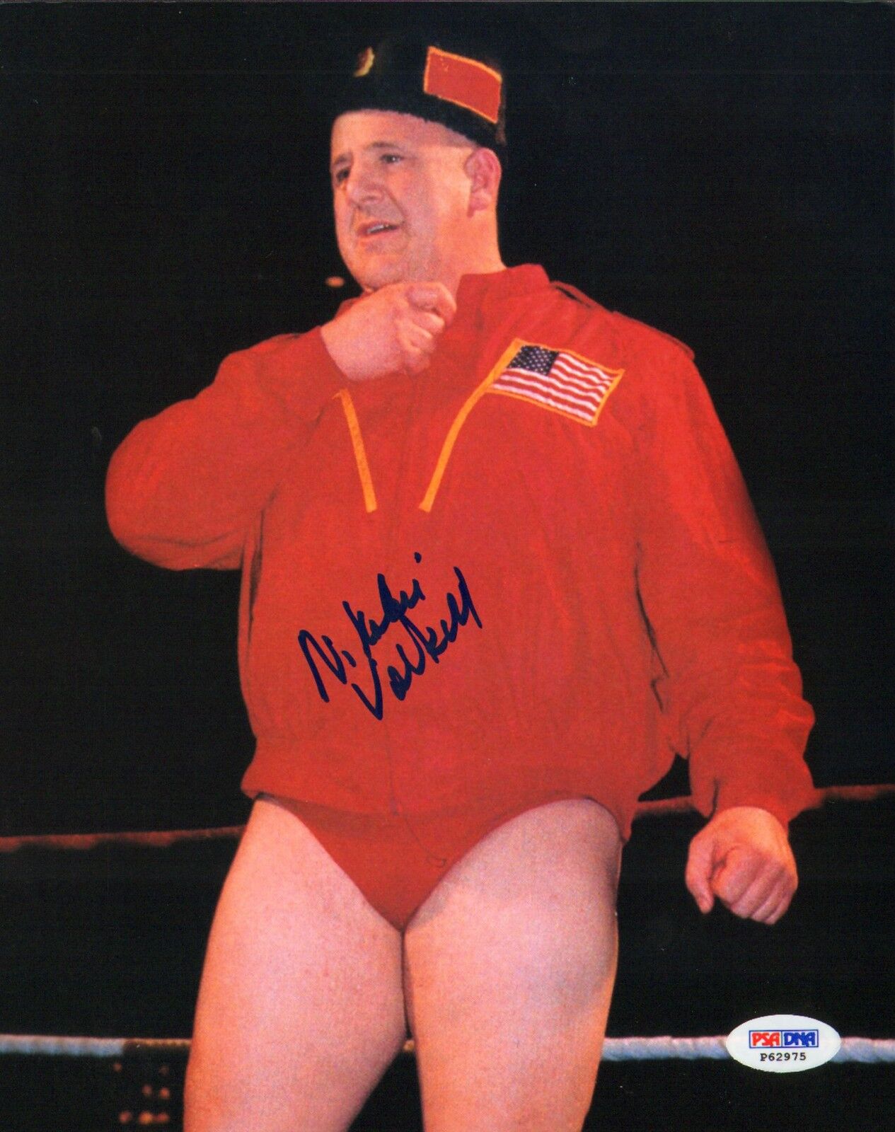 Nikolai Volkoff Signed Auto'd WWE WWF Tag Team Champ 8x10 Photo Poster painting PSA/DNA COA USSR