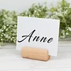 10 Pack | 2" Natural Farmhouse Cylindrical Wooden Place Card Holders, Rustic Table Number Stands