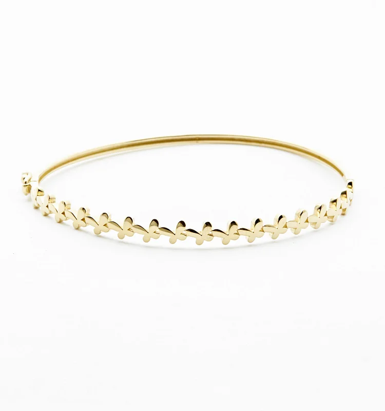 14K Bangle: Butterfly Bracelet