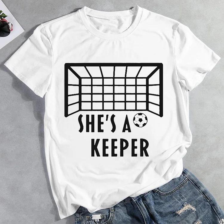 SHE\'S A KEEPER Theme T-shirt-BSTC1294-Annaletters