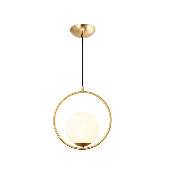 Danish Nordic Modern Round Glass Ball Chandelier For Bedroom Cafe ...