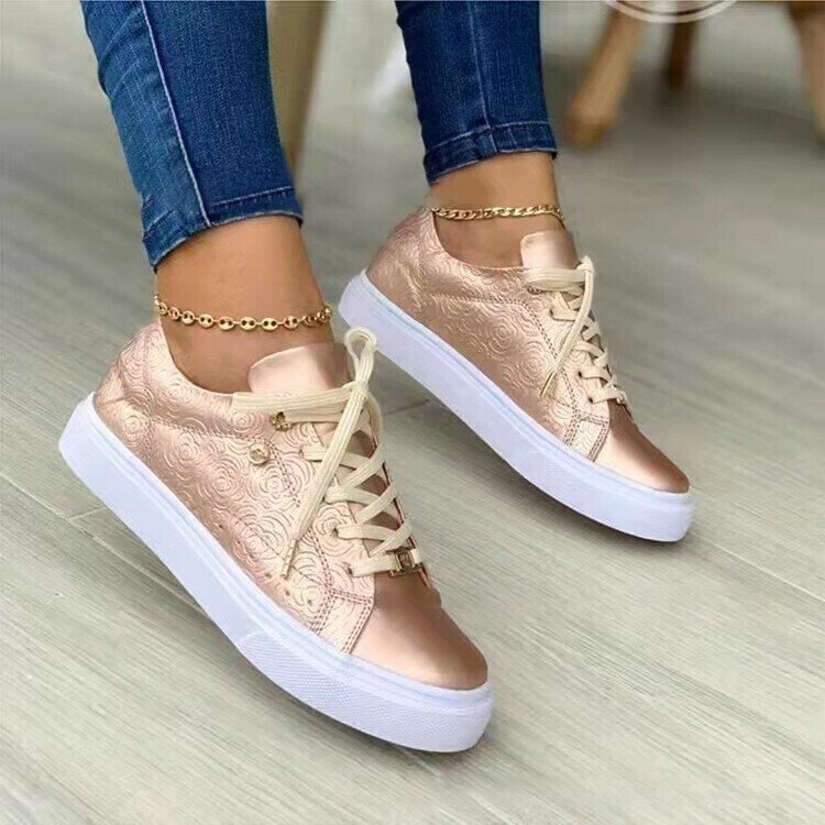2022 Women's Casual Lace-up Flat Sneakers
