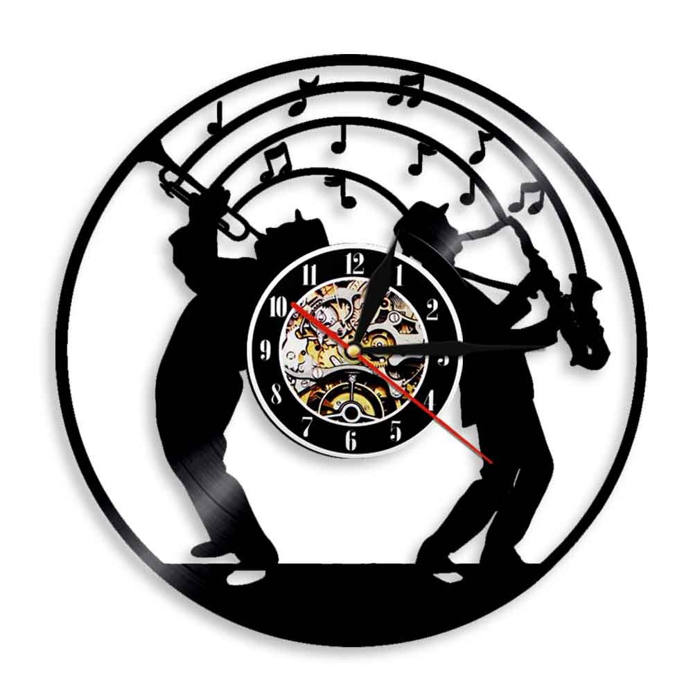 

Jazz Violoncello Music Band - Vinyl Record Wall Clock - Without LED, 501 Original