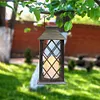 Retro Lantern Candle Twinkle Lamp LED Solar Light Garden Hanging Decoration