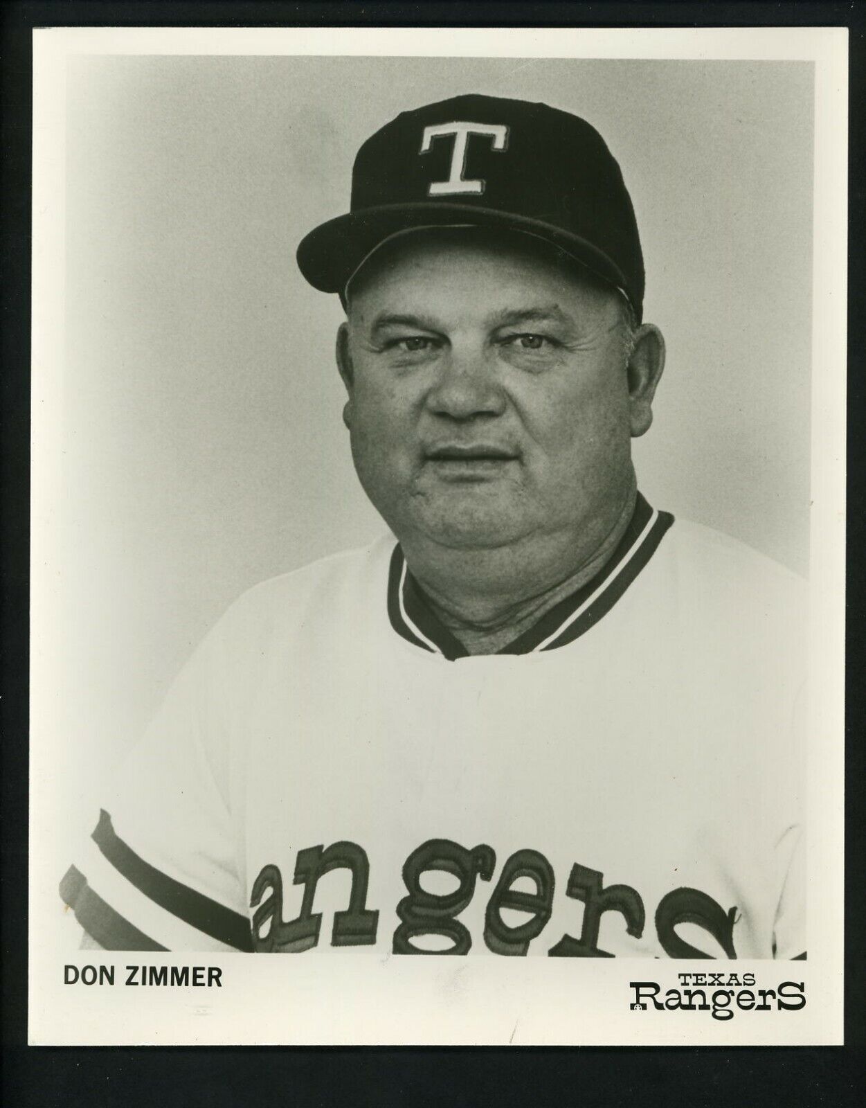 Don Zimmer Texas Rangers team issued circa 1970's Press Photo Poster painting