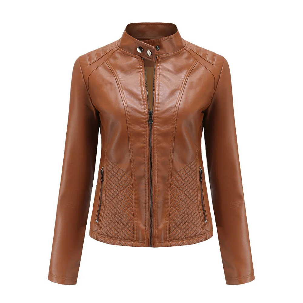 Casual Leather Simple Biker Jacket