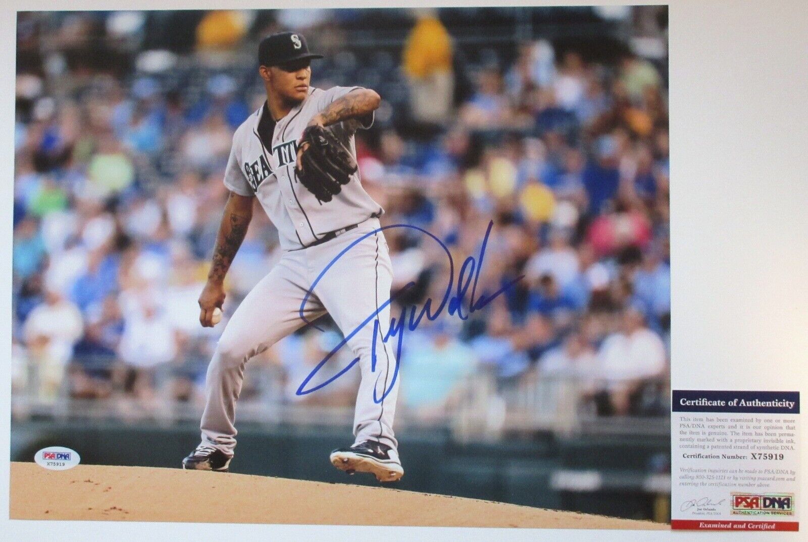 Taijuan Walker Autographed Signed SEATTLE MARINERS 11x14 Photo Poster painting #2 PSA/DNA