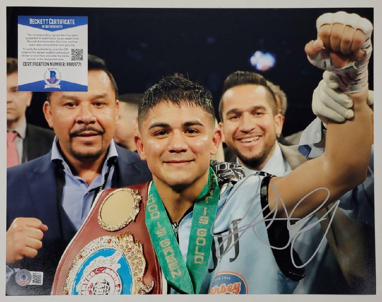 Joseph Diaz Jr. signed 11x14 Photo Poster painting WBC IBF Boxing Autograph C ~ Beckett BAS COA