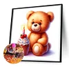 Diamond Painting-DIY Full Round Drill Birthday Bear