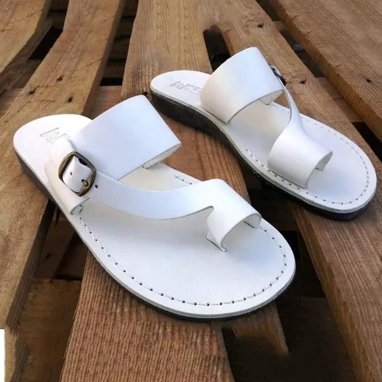 MEN SPARTAN GRECIAN GREEK ROMAN GREECE LEATHER SANDALS