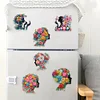 6Pcs Acryl Mädchen Silhouette - 5d DIY Handwerk Aufkleber Magnet
