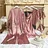 Areship Pink Print Flower 5PCS PAJAMAS SET Ice Slik Satin Home Clothing Robe&skirt&top&shorts Summer New Lingerie Lady Sexy Nightwear