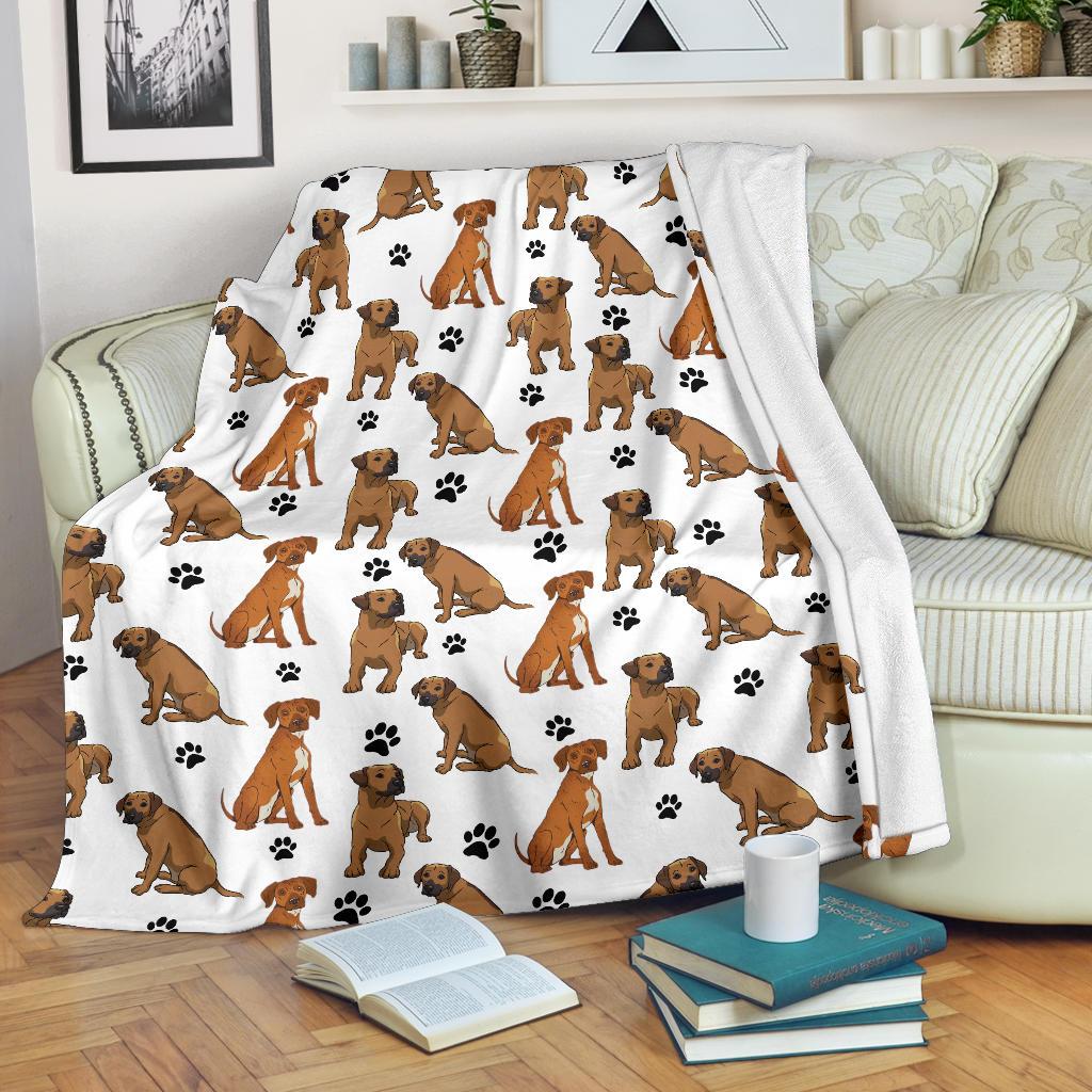 Rhodesian Ridgeback Paw Blanket exclusive at Printsinlife