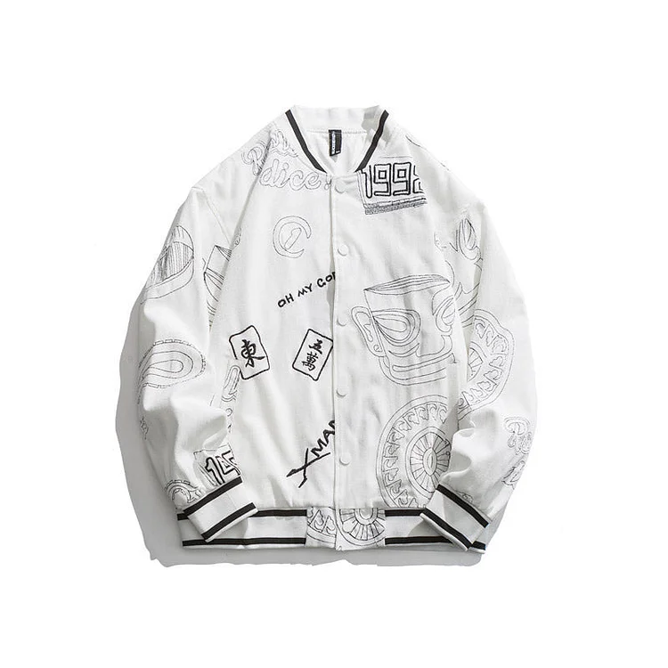 Letterman Jacket Outfit Senior Jackets Varsity Baseball Coat Autumn Loose Casual Jacket