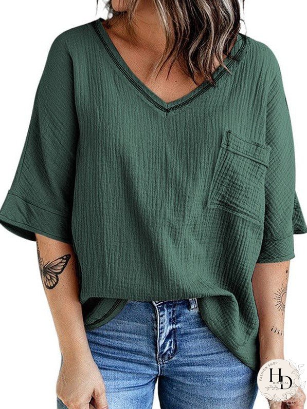 Women's Summer Casual Pocket Tee