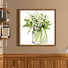 Lily of the Valley Full Stamped Cross Stitch 18CT 2-Strand 25x25cm