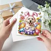 uk.everydayedeals 6Pcs DIY Diamond Painting Greeting Card - Easter Dogs