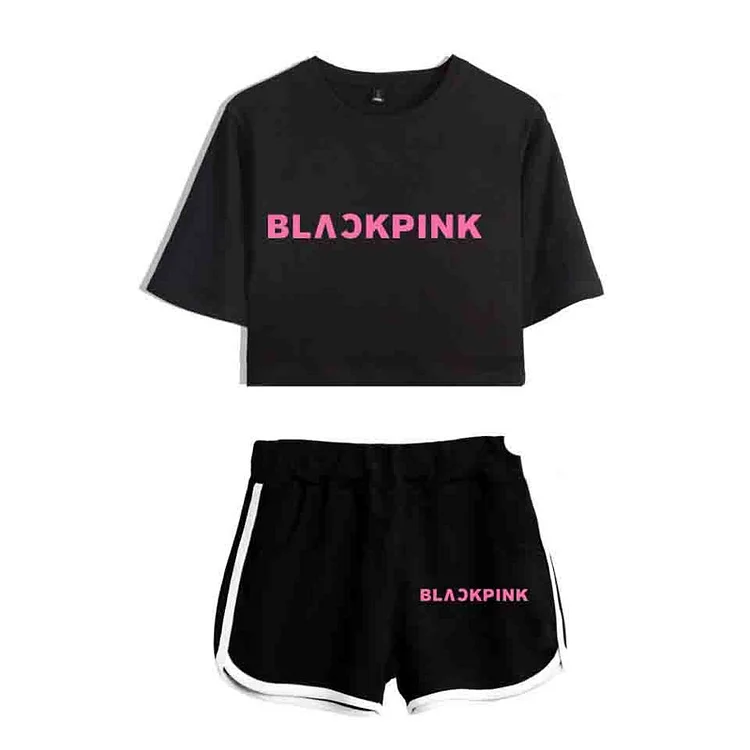 Blackpink Shorts Cropped T-shirt Suit