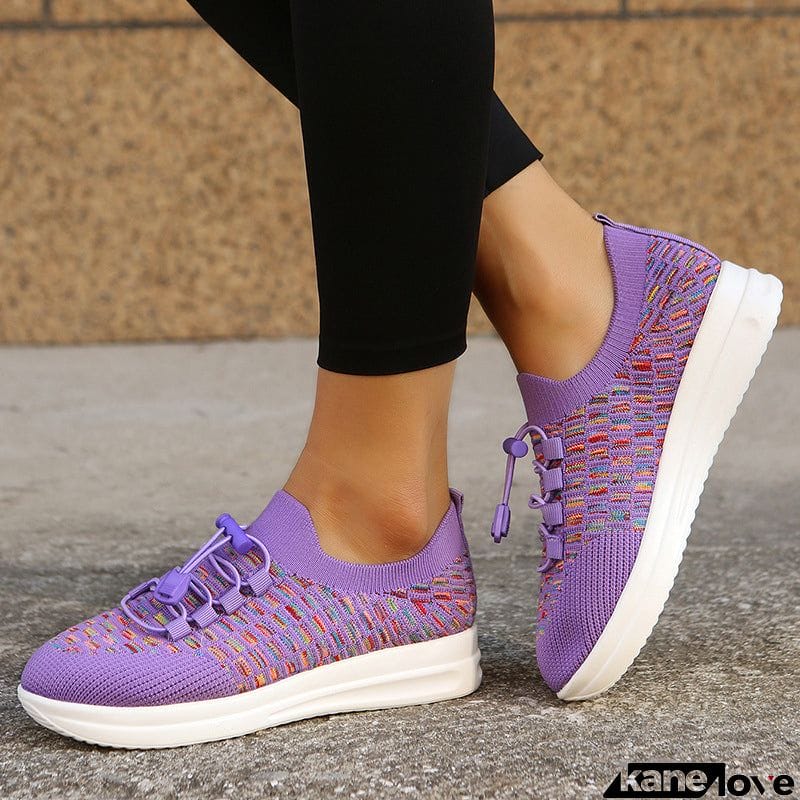 Women's Sports Breathable High Elasticity Mesh Slip-on Running Shoes