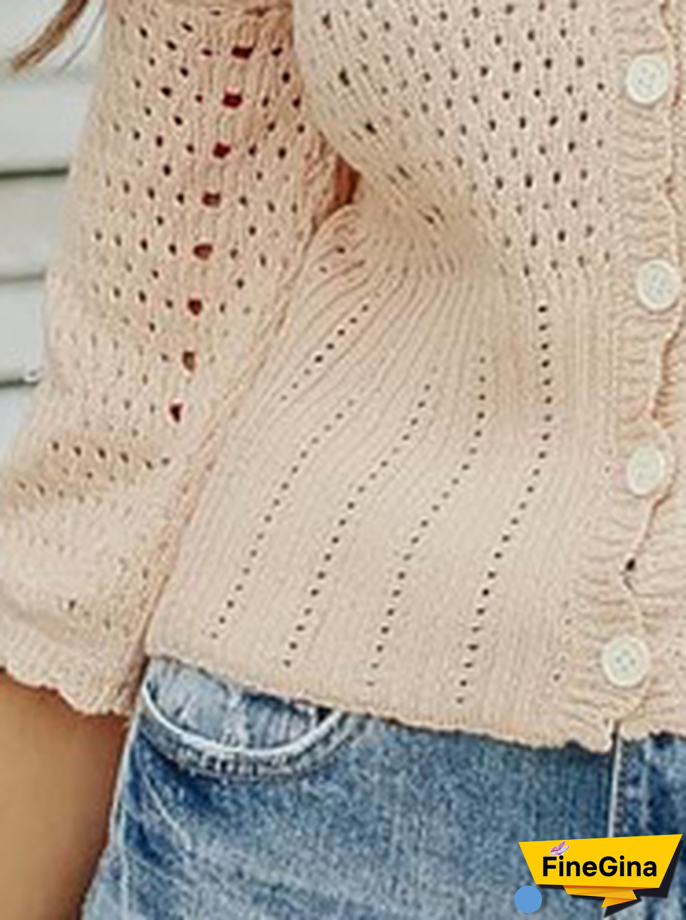 Loosen Acrylic Casual Sweater Coat