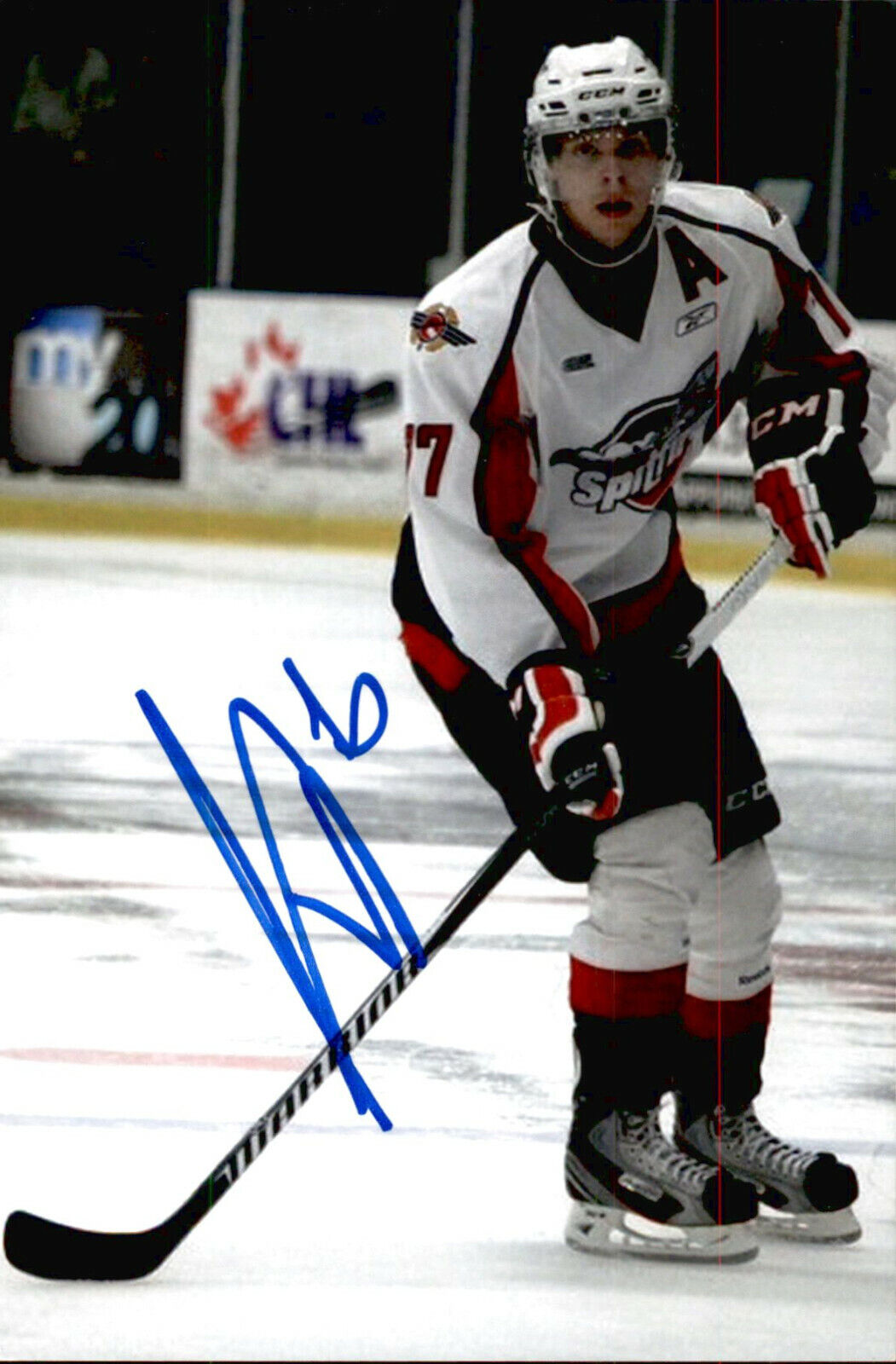 Markus Soberg SIGNED 4x6 Photo Poster painting WINDSOR SPITFIRES / COLUMBUS BLUE JACKETS