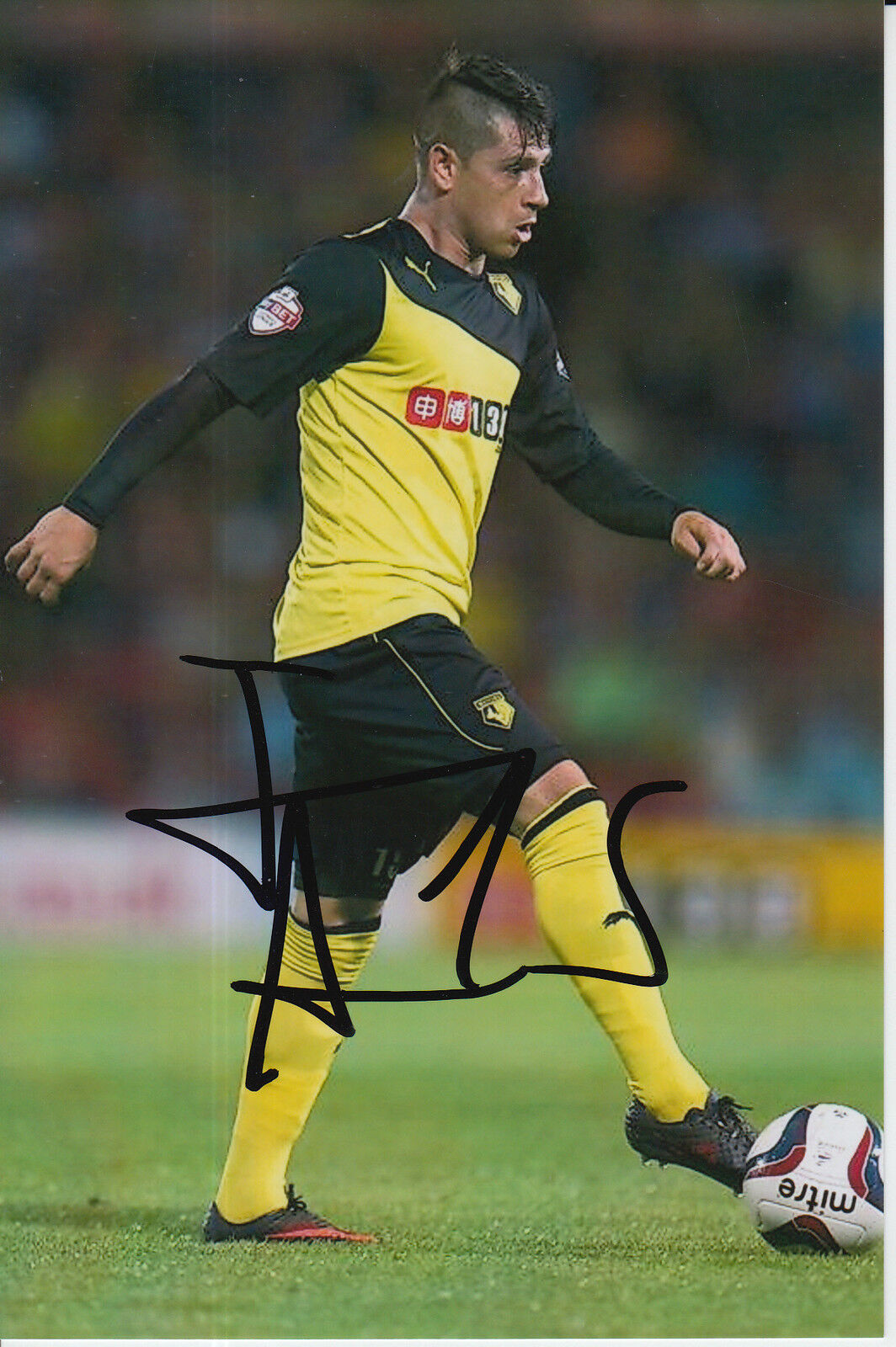 WATFORD HAND SIGNED JAVIER ACUNA 6X4 Photo Poster painting 1.