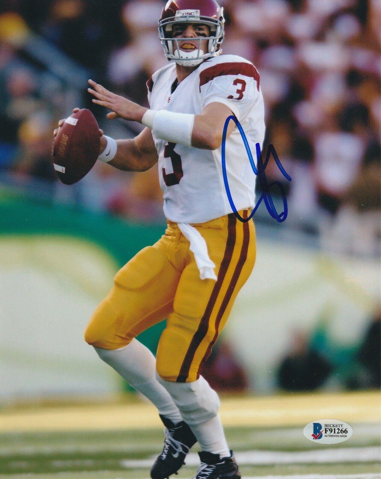 CARSON PALMER Signed USC TROJANS 8X10 Photo Poster painting w/ Beckett COA