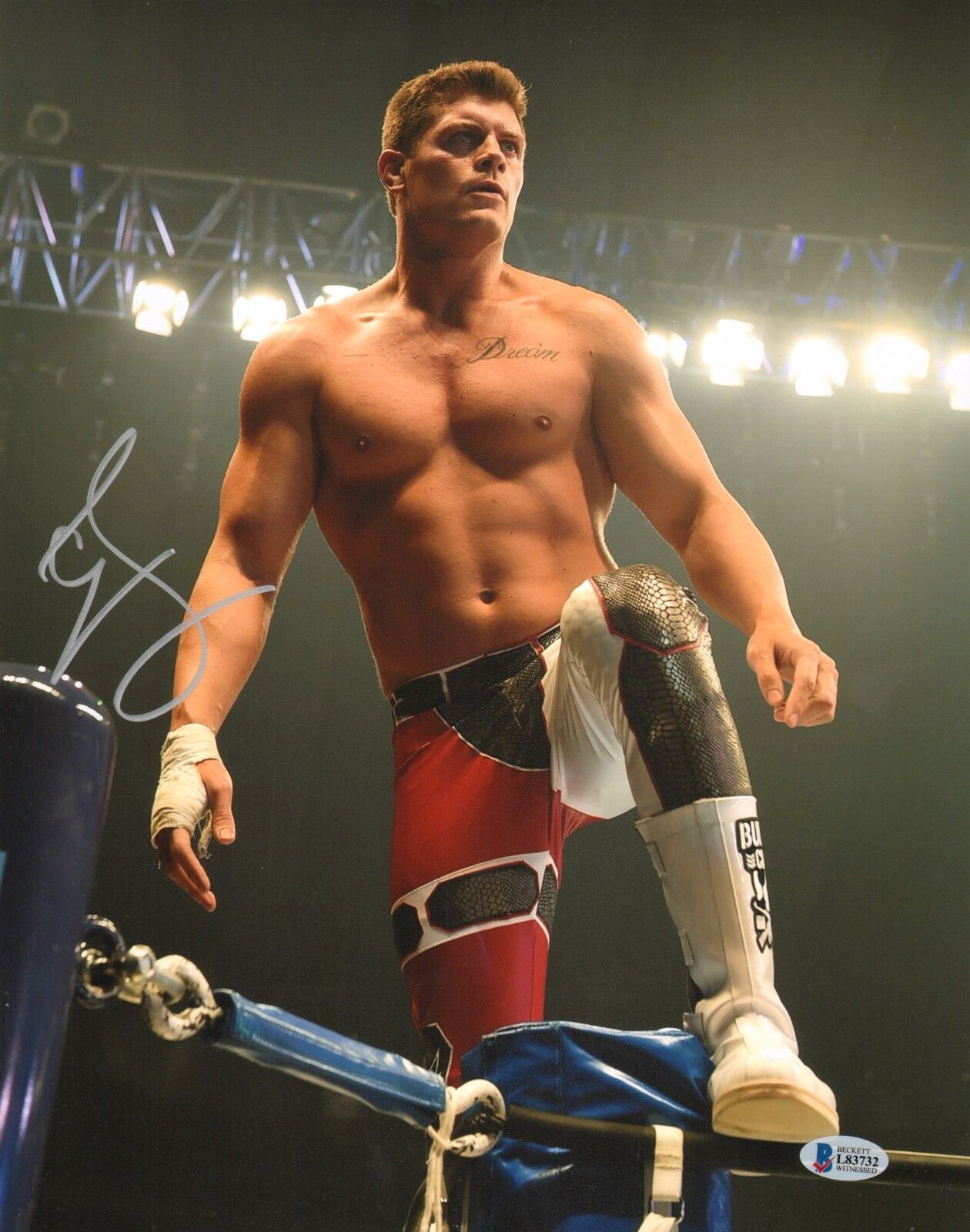 Cody Rhodes Signed 11x14 Photo Poster painting BAS COA New Japan Pro Wrestling WWE ROH Autograph