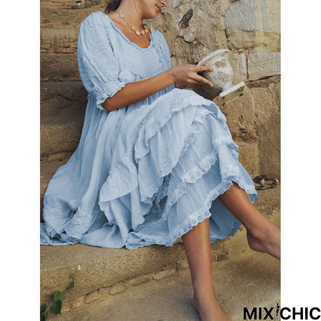 Women's Temperament Lace Maxi Dress