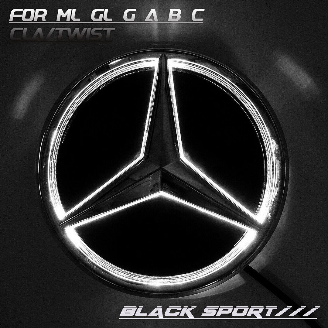 BlacK Car Led Logo Emblem Grille Light For Mercedes Benz W207 E ML GL CLA Twist voiturehub dxncar