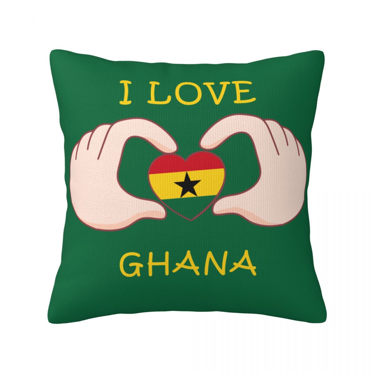 I Love Ghana Throw Pillows 18 x 18 inch