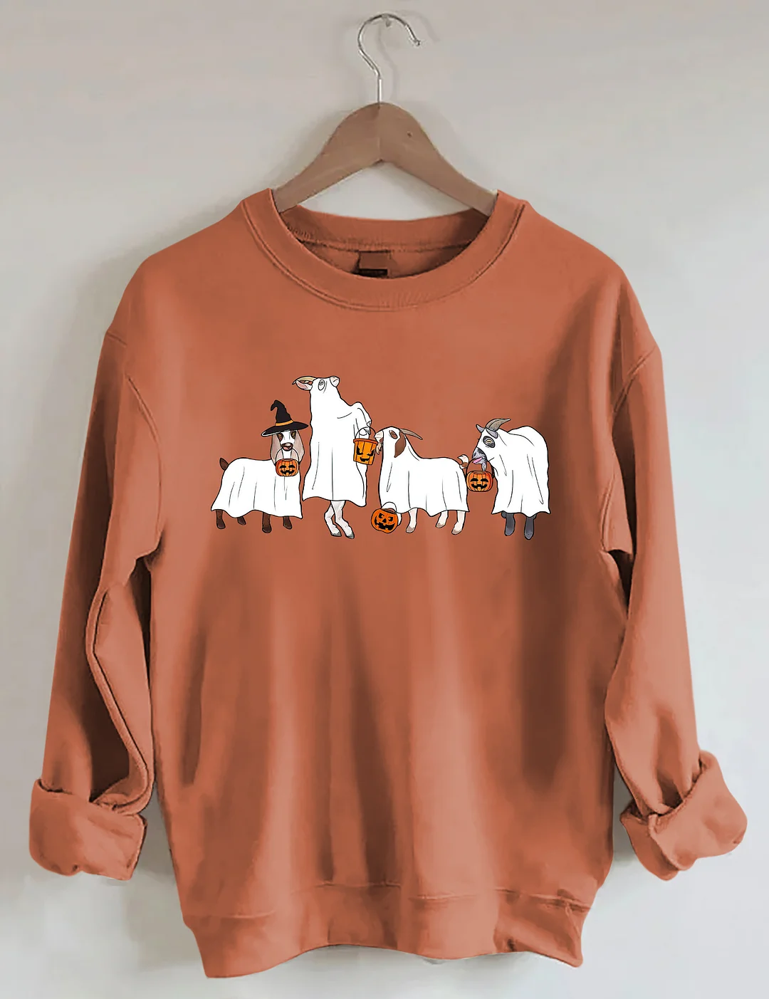 Halloween Ghost Goat Sweatshirt