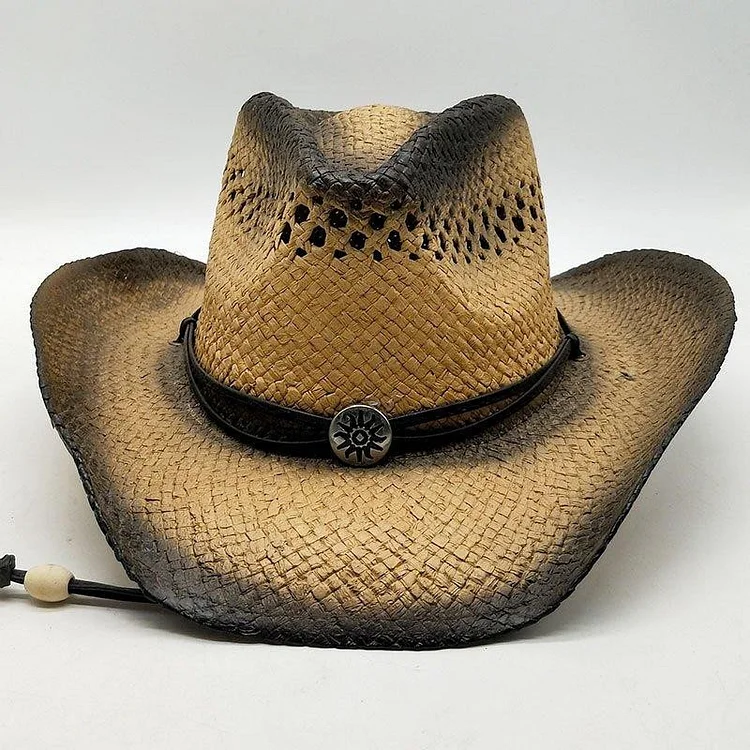 Retro Outdoor Western Straw Cowboy Hat