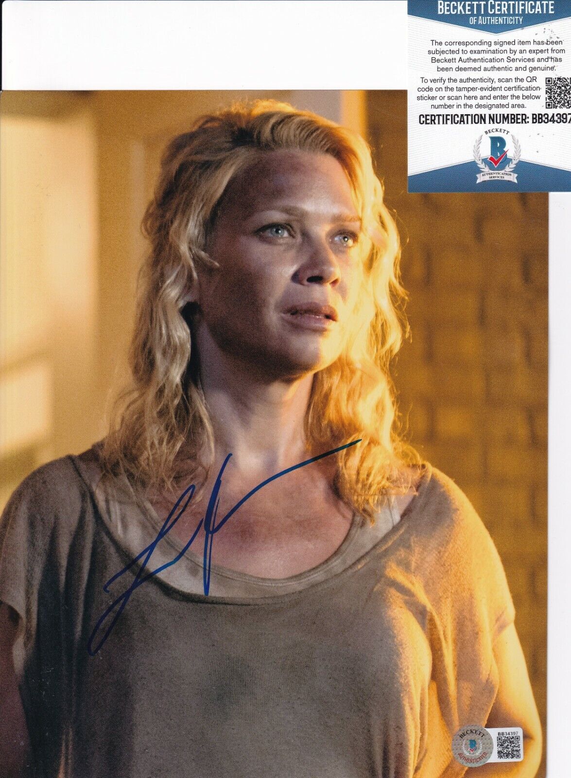 LAURIE HOLDEN signed (THE WALKING DEAD) TWD 8X10 Photo Poster painting BECKETT BAS BB34397