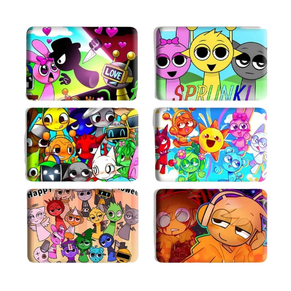  Sprunki Toys |Sprunki Badges | Student Backpack Accessories | Square Badges