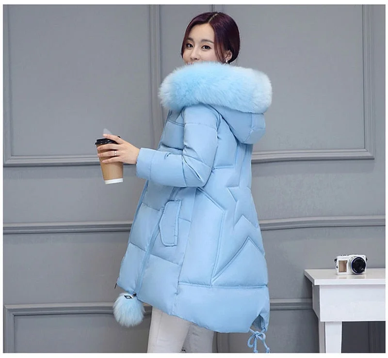 Oversize Winter Jacket Women Parka New Hooded Outerwear Warm Down Cotton Jacket Plus Size 5XL 6XL Winter Coat Parker Women Y159