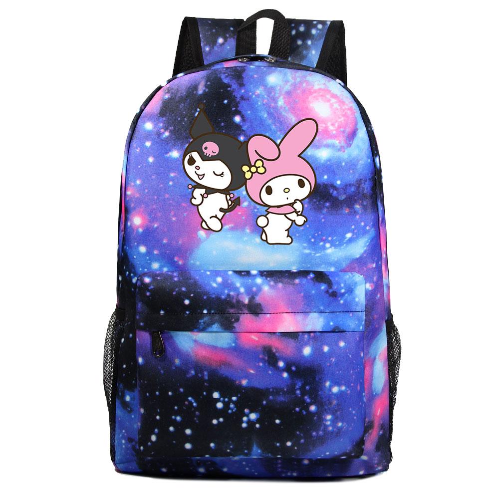 Mayoulove Kuromi Backpack Lightweight Design with Multiple Pockets for School Adventures-Mayoulove