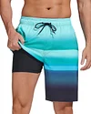 difficort Mens Swim Trunks Quick Dry Bathing Suit 9 inch Inseam Board Shorts with Compression Liner and Zipper Pocket