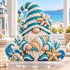 (Gnome)DIY Pearl Diamond Painting Acrylic Stand, Christmas Double-Sided Printed Tabletop Decoration, Special Shaped Diamond Art Craft Kit for Home Decor