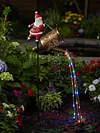 Christmas Santa Solar Kettle Lights Solar Watering Can Lights Outdoor Decoration