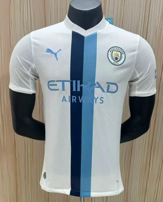 26-27 Manchester City white player version football jersey, 1:1 replica, Thai quality.