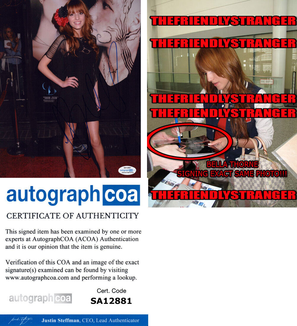 BELLA THORNE signed Autographed 8X10 Photo Poster painting I - EXACT PROOF - SEXY Hot ACOA COA