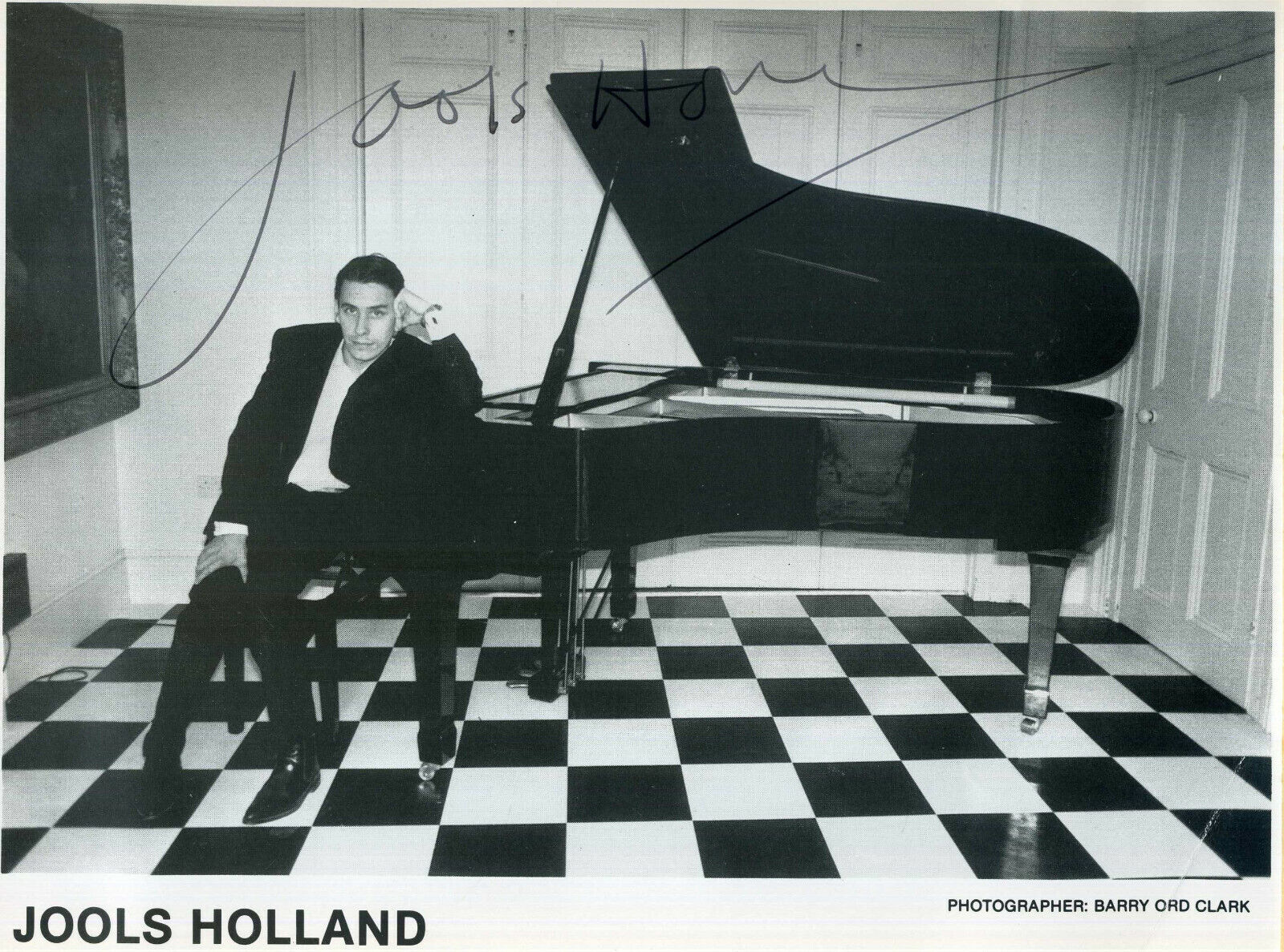 JOOLS HOLLAND Signed Photo Poster paintinggraph - Pianist & Presenter SQUEEZE - preprint