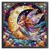 Colorful Butterfly Fairy And Moon-11CT Stamped Cross Stitch 45*45cm(glass painting cross stitch)