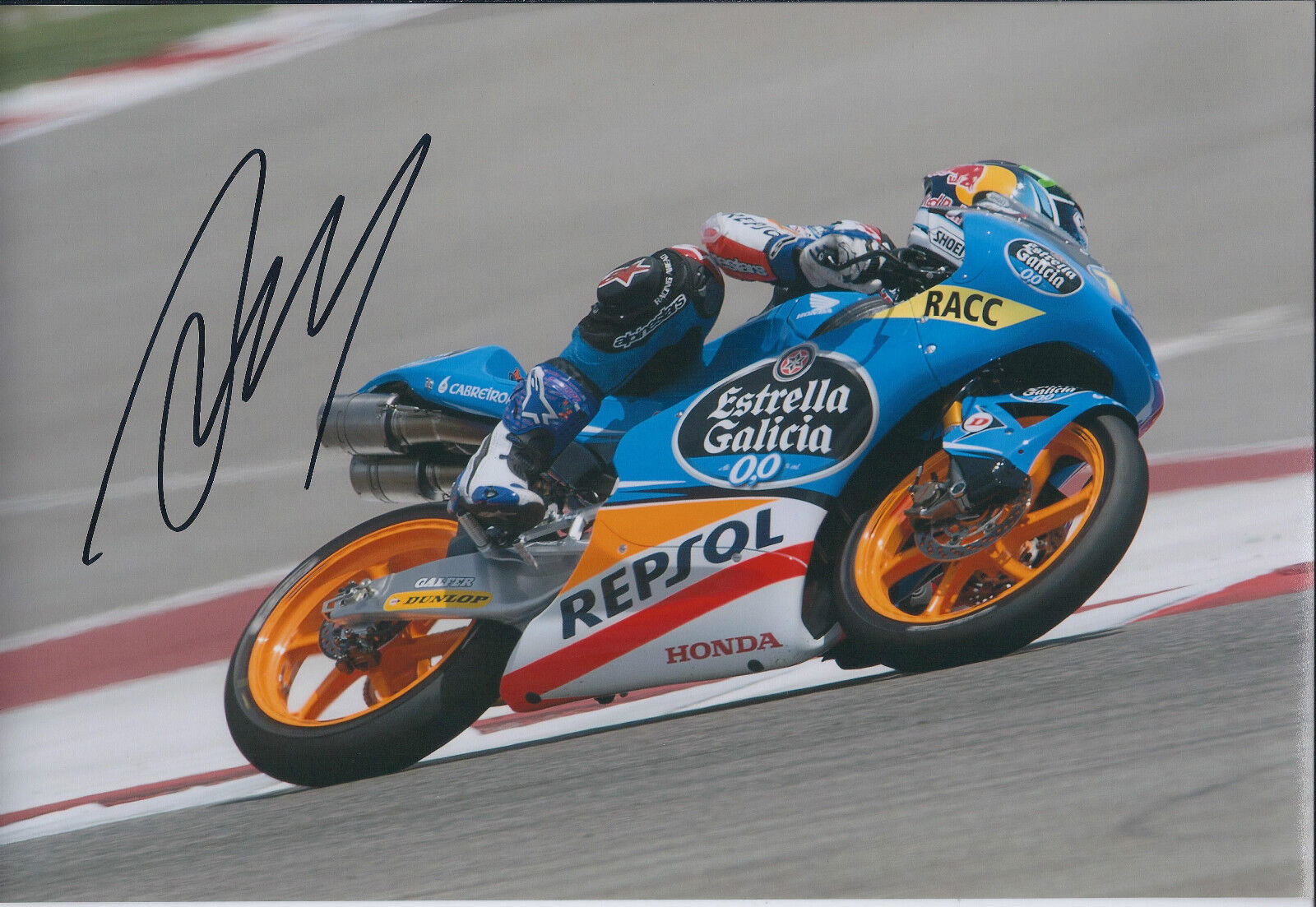 Alex MARQUEZ SIGNED Autograph 12x8 Photo Poster painting AFTAL COA MOTO 3 Honda Repsol Rider